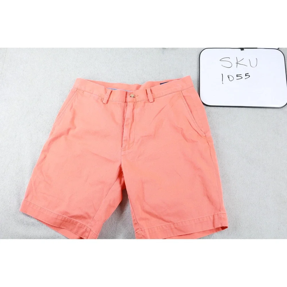 Polo Ralph Lauren Shorts Mens 32 Pink Classic Fit Cotton Twill Flat Front 9